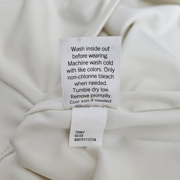 Nine West Sculpting Bodysuit Ivory Sleeveless Mock Neck Top Small - Picture 9 of 9